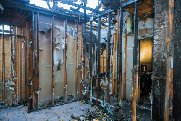 Professional Fire Damage Assessment technician working in Carbondale, PA